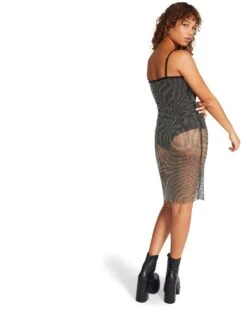 CHARLIZE DRESS BLACK -Cheap Boots And Beyond Store STEVEMADDEN APPAREL BM408366 BLACK 03