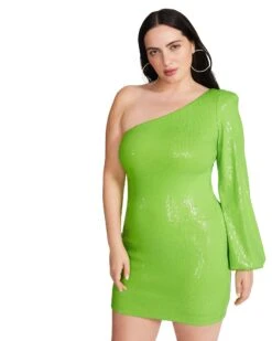 KATYA DRESS NEON GREEN -Cheap Boots And Beyond Store STEVEMADDEN APPAREL BM408371 NEON GREEN 08
