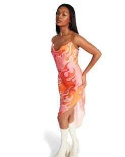 AULORA DRESS PINK MULTI -Cheap Boots And Beyond Store STEVEMADDEN APPAREL BM408375 PINK MULTI 04