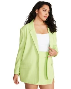 KAIRA BLAZER GREEN -Cheap Boots And Beyond Store STEVEMADDEN APPAREL BN102877 GREEN 05