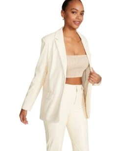 AUDREY BLAZER VANILLA -Cheap Boots And Beyond Store STEVEMADDEN APPAREL BN102881 VANILLA 09