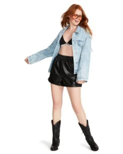 SIENNA DENIM JACKET RHINESTONES -Cheap Boots And Beyond Store STEVEMADDEN APPAREL BN102888 DENIM 08