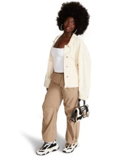 SIENNA DENIM JACKET CREAM -Cheap Boots And Beyond Store STEVEMADDEN APPAREL BN102899 CREAM 01