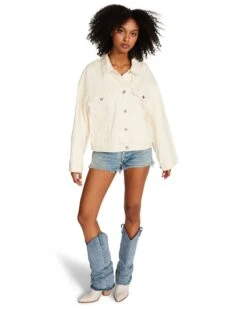 SIENNA DENIM JACKET CREAM -Cheap Boots And Beyond Store STEVEMADDEN APPAREL BN102899 CREAM 08
