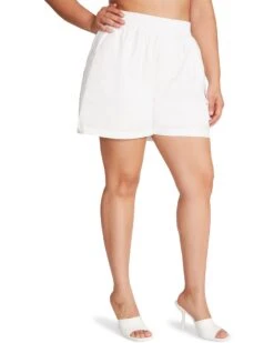 TISH SHORT WHITE 15 TISH SHORT WHITE -Cheap Boots And Beyond Store STEVEMADDEN APPAREL BN103439 WHITE 03