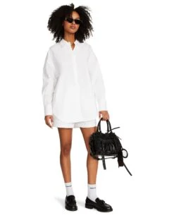 POPPY TOP WHITE -Cheap Boots And Beyond Store STEVEMADDEN APPAREL BN104683 WHITE 06