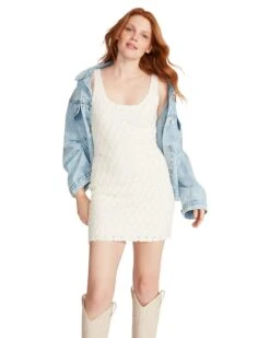 MALIA DRESS IVORY -Cheap Boots And Beyond Store STEVEMADDEN APPAREL BN108609 WHITE 07