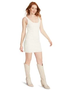 MALIA DRESS IVORY -Cheap Boots And Beyond Store STEVEMADDEN APPAREL BN108609 WHITE 08