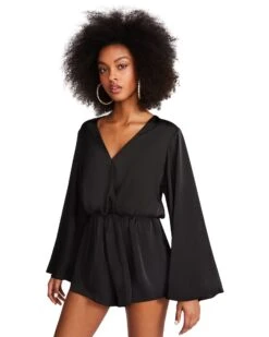 FARRAH ROMPER BLACK -Cheap Boots And Beyond Store STEVEMADDEN APPAREL BN203463 BLACK 03