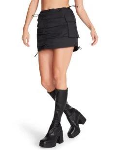 MELVA PARACHUTE SKIRT BLACK -Cheap Boots And Beyond Store STEVEMADDEN APPAREL BN209819 BLACK 05