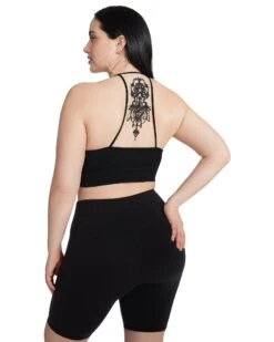 THE ELLA MESH BRALETTE BLACK -Cheap Boots And Beyond Store STEVEMADDEN APPAREL RTW0044 BLACK 08