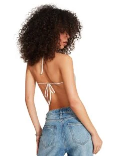 BARELY THERE RHINESTONE HALTER SILVER -Cheap Boots And Beyond Store STEVEMADDEN APPAREL RTW0063 RHINESTONE 05 1