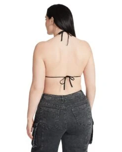 RHINESTONE BIKINI TOP BLACK -Cheap Boots And Beyond Store STEVEMADDEN APPAREL RTW0084 BLACK 10