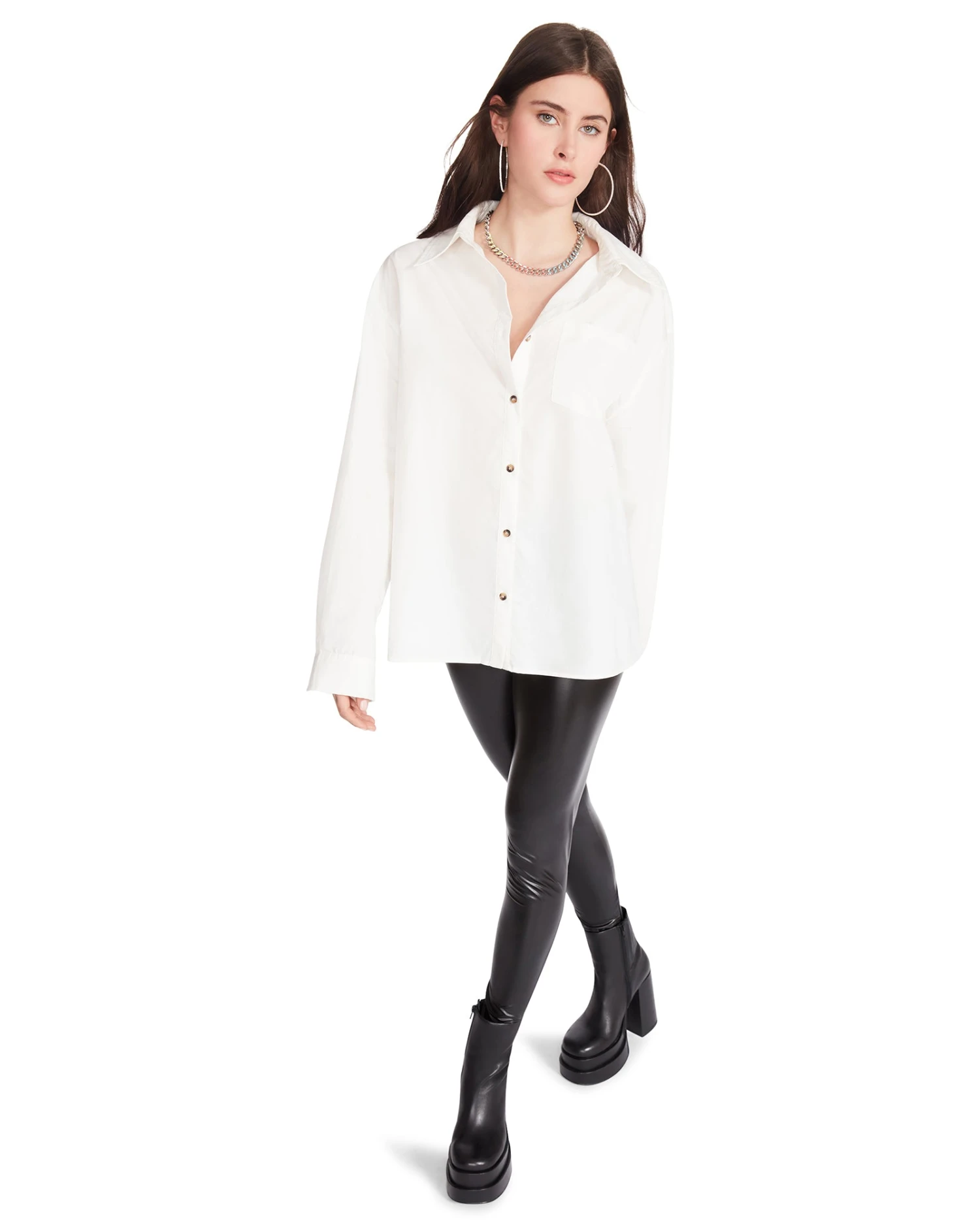 FAUX LEATHER LEGGINGS BLACK 2 FAUX LEATHER LEGGINGS BLACK - Image 2