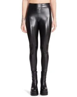 FAUX LEATHER LEGGINGS BLACK 13 FAUX LEATHER LEGGINGS BLACK -Cheap Boots And Beyond Store STEVEMADDEN APPAREL RTW0138 BLACK 03