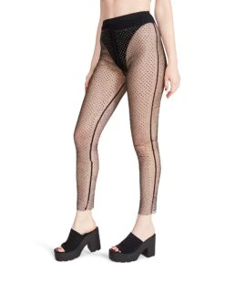MESH RHINESTONE PANTS BLACK -Cheap Boots And Beyond Store STEVEMADDEN APPAREL RTW0216 BLACK 04