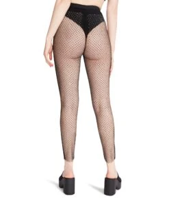 MESH RHINESTONE PANTS BLACK -Cheap Boots And Beyond Store STEVEMADDEN APPAREL RTW0216 BLACK 05