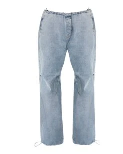 PIA PARACHUTE PANT DENIM FABRIC -Cheap Boots And Beyond Store STEVEMADDEN APPAREL RTW0326 DENIM GHOST