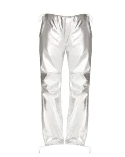 PIA PARACHUTE PANT SILVER -Cheap Boots And Beyond Store STEVEMADDEN APPAREL RTW0326 SILVER GHOST