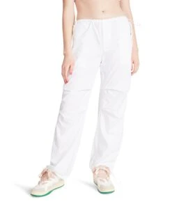 PIA PARACHUTE PANT WHITE -Cheap Boots And Beyond Store STEVEMADDEN APPAREL RTW0326 WHITE 04