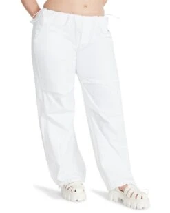 PIA PARACHUTE PANT WHITE -Cheap Boots And Beyond Store STEVEMADDEN APPAREL RTW0326 WHITE 04 c7171b84 0deb 4c97 b4af 0e10f6de475a