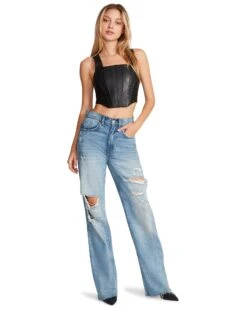 KIMMIE CORSET BLACK -Cheap Boots And Beyond Store STEVEMADDEN APPAREL RTW0327 CREAM LARGE 3482