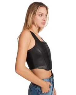 KIMMIE CORSET BLACK -Cheap Boots And Beyond Store STEVEMADDEN APPAREL RTW0327 CREAM LARGE 3513