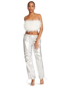 NESSA TOP WHITE -Cheap Boots And Beyond Store STEVEMADDEN APPAREL RTW0339 WHITE 01