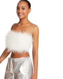 NESSA TOP WHITE -Cheap Boots And Beyond Store STEVEMADDEN APPAREL RTW0339 WHITE 03