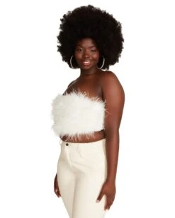 NESSA TOP WHITE -Cheap Boots And Beyond Store STEVEMADDEN APPAREL RTW0339 WHITE 07