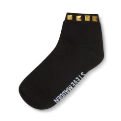 STUD TRIMMED ANKLET BLACK