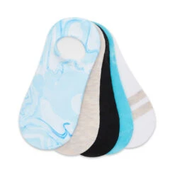 WAVE SWIRL SNEAKER SOCKS TURQUOISE MULTI
