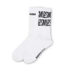 BLOCK LOGO CREW SOCK WHITE