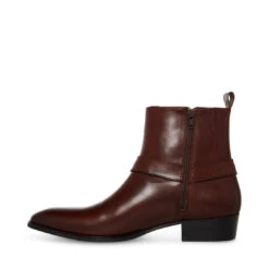 DASH BROWN LEATHER -Cheap Boots And Beyond Store STEVEMADDEN MENS DASH BROWN LEATHER INSIDE