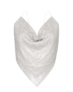 BARELY THERE RHINESTONE HALTER SILVER -Cheap Boots And Beyond Store STEVEMADDEN RTW0063 3254