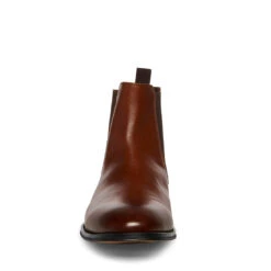ADAMO BROWN LEATHER -Cheap Boots And Beyond Store STEVEMADDEN SHOES ADAMO BROWN LEATHER FRONT
