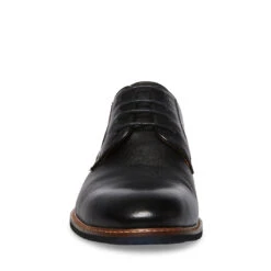 BANNON BLACK LEATHER 7 BANNON BLACK LEATHER -Cheap Boots And Beyond Store STEVEMADDEN SHOES BANNON BLACK FRONT
