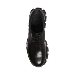 CESARE BLACK LEATHER -Cheap Boots And Beyond Store STEVEMADDEN SHOES CESARE BLACK LEATHER TOP