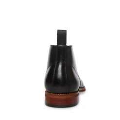 FAVIEN BLACK LEATHER -Cheap Boots And Beyond Store STEVEMADDEN SHOES FAVIAN BLACK BACK