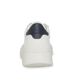 JORGEE WHITE/NAVY LEATHER -Cheap Boots And Beyond Store STEVEMADDEN SHOES JORGEE WHITE NAVY LEATHER BACK