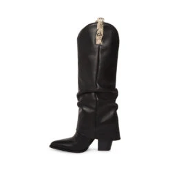 LASSY BLACK LEATHER 9 LASSY BLACK LEATHER -Cheap Boots And Beyond Store STEVEMADDEN SHOES LASSY BLACK LEATHER INSIDE